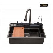 Кухонна мийка Kroner KRP Schwarze - SET7546ARTHM PVD