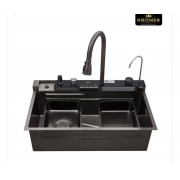 Кухонна мийка Kroner KRP Schwarze - SET7546ARTHM PVD