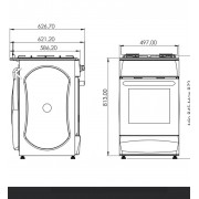 Плита газова біла Grunhelm G4F5600W