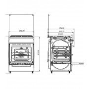 Плита Газоелектрична Grunhelm GFG6612W-0